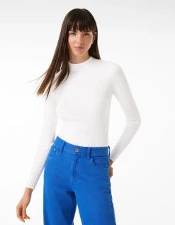 FEMME BERSHKA Pulls*Pull bord-côte col roulé