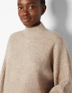 FEMME BERSHKA Pulls*Pull col montant bord-côte