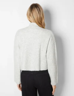 FEMME BERSHKA Pulls*Pull col montant bord-côte
