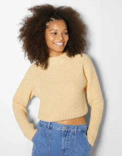 FEMME BERSHKA Maille*Pull col montant chenille