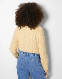 FEMME BERSHKA Maille*Pull col montant chenille