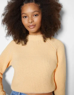 FEMME BERSHKA Maille*Pull col montant chenille