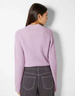 FEMME BERSHKA Maille*Pull col montant chenille