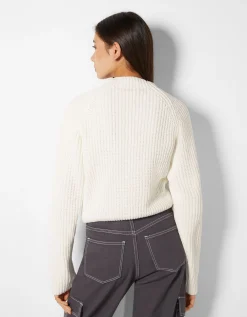 FEMME BERSHKA Maille*Pull col montant chenille
