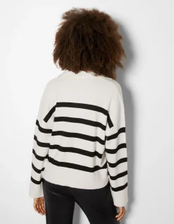 FEMME BERSHKA Maille*Pull col polo