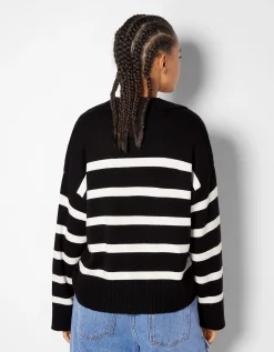 FEMME BERSHKA Maille*Pull col polo