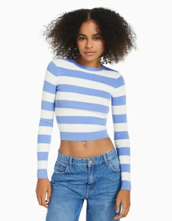 FEMME BERSHKA Maille*Pull col rond