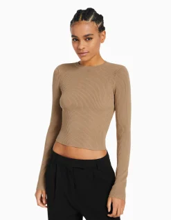 FEMME BERSHKA Maille*Pull col rond