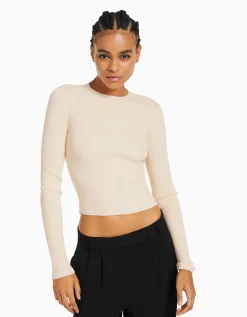 FEMME BERSHKA Maille*Pull col rond