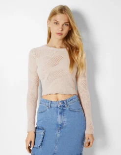 FEMME BERSHKA Pulls*Pull col rond