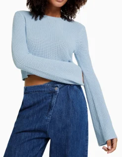 FEMME BERSHKA Maille*Pull col rond