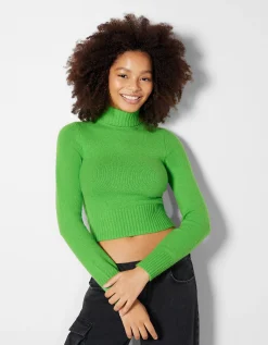 FEMME BERSHKA Maille*Pull col roulé