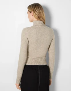 FEMME BERSHKA Maille*Pull col roulé