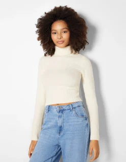 FEMME BERSHKA Maille*Pull col roulé
