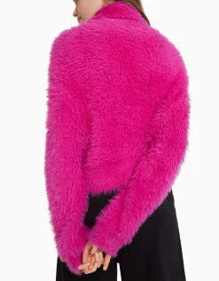 FEMME BERSHKA Maille*Pull col roulé effet fourrure