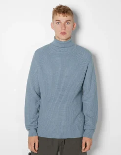 HOMME BERSHKA Pulls et gilets*Pull col roulé épais