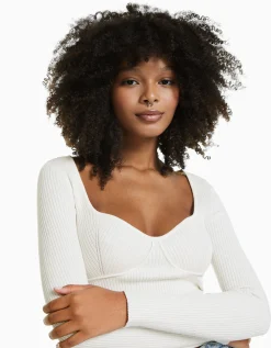 FEMME BERSHKA Maille*Pull corset maille côtelée
