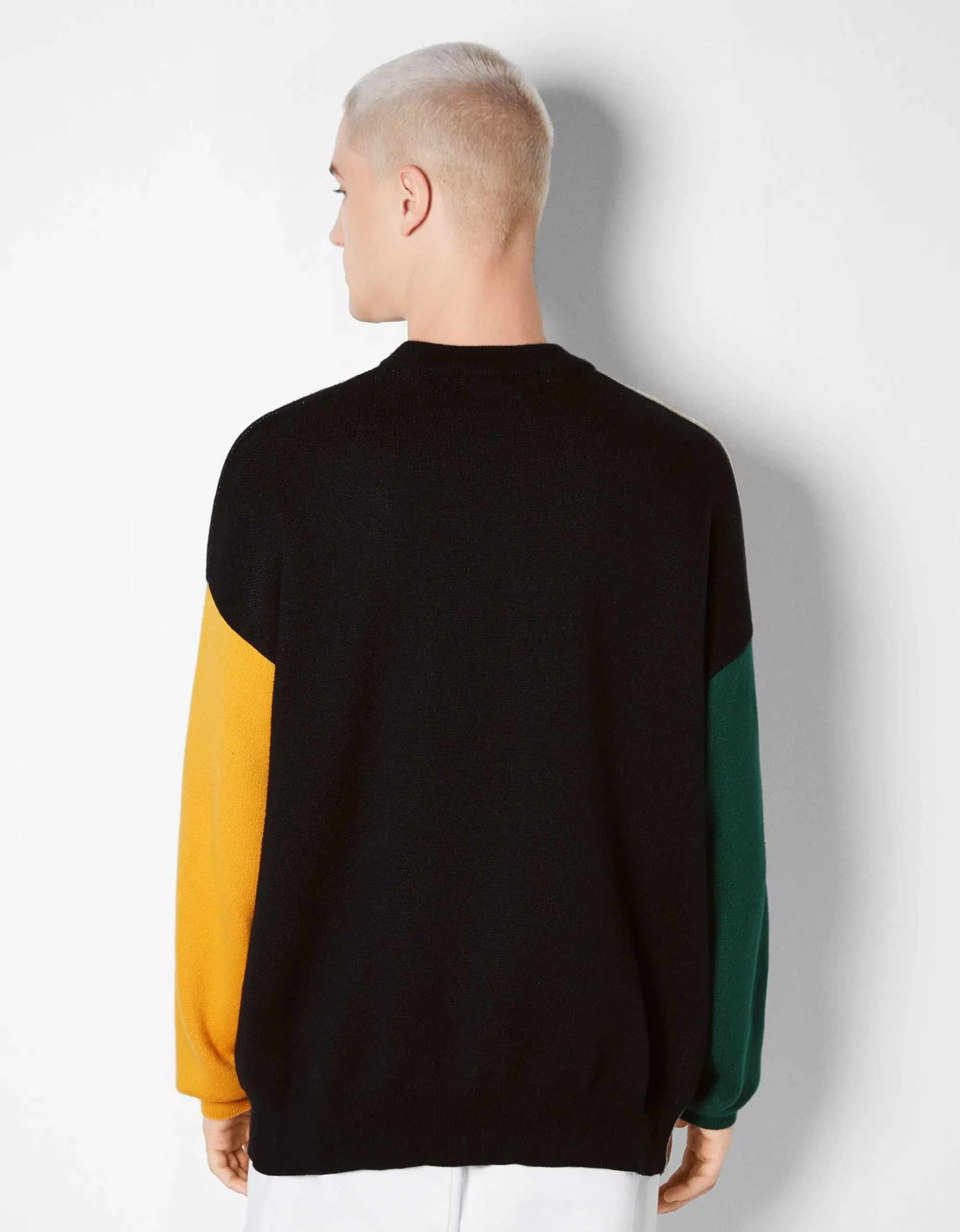 HOMME BERSHKA Pulls et gilets*Pull couleur block