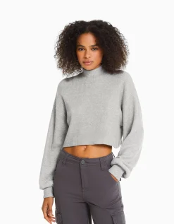 FEMME BERSHKA Maille*Pull cropped