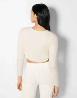 FEMME BERSHKA Maille*Pull froncé sur le côté