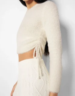 FEMME BERSHKA Maille*Pull froncé sur le côté