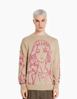 HOMME BERSHKA Collaborations®*Pull imprimé TOKYO REVENGERS