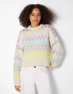 FEMME BERSHKA Pulls*Pull jacquard