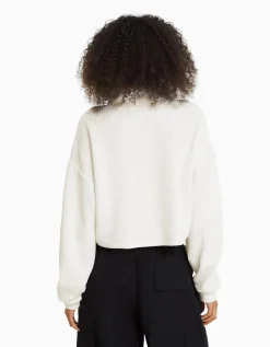 FEMME BERSHKA Pulls*Pull maille col roulé zippé
