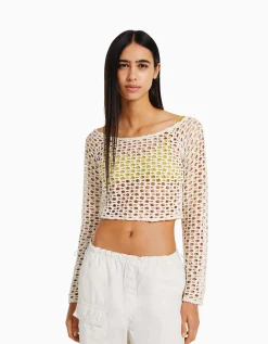 FEMME BERSHKA Maille*Pull maille rustique