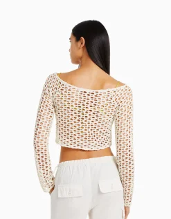 FEMME BERSHKA Maille*Pull maille rustique