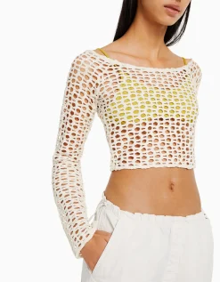 FEMME BERSHKA Maille*Pull maille rustique