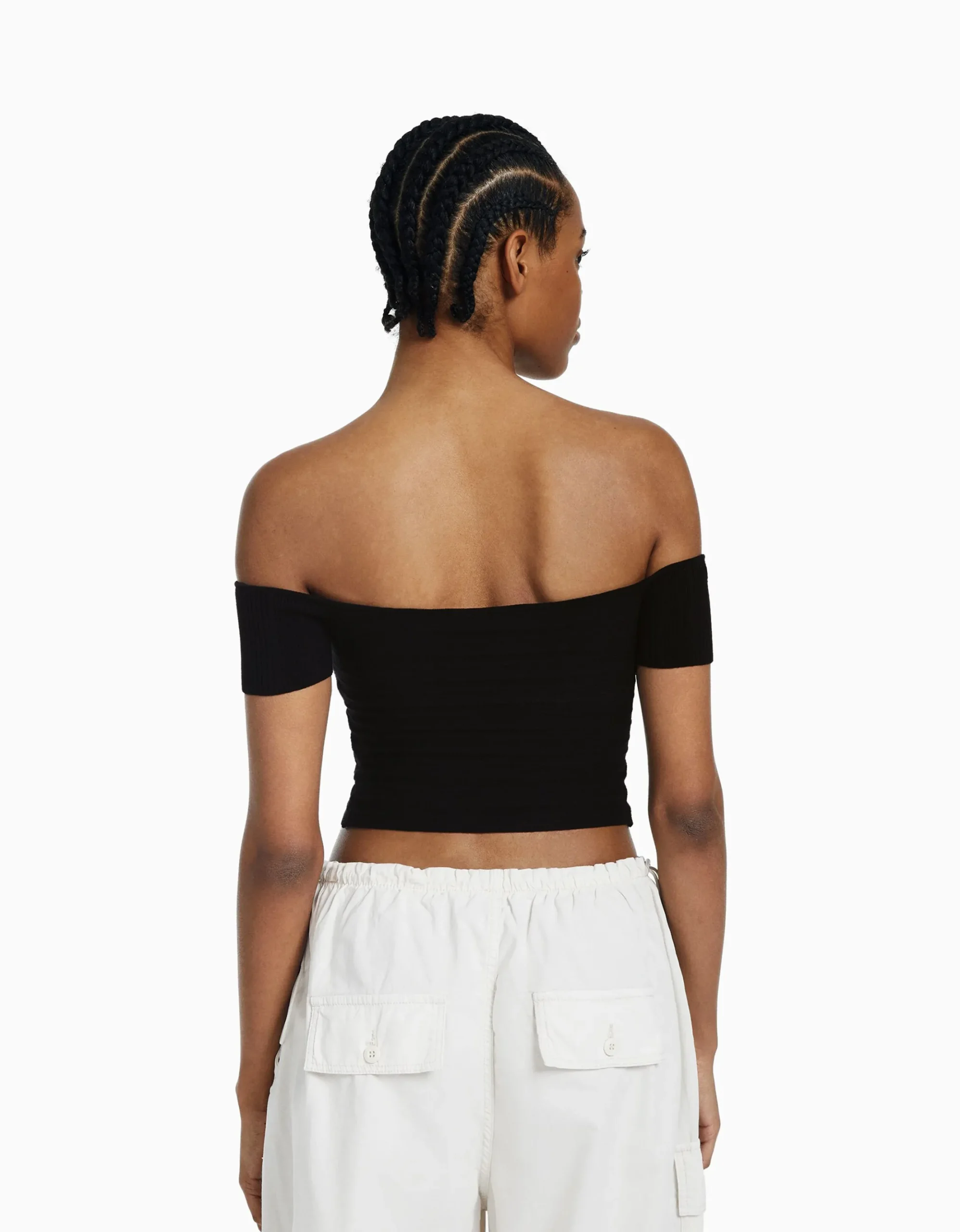 FEMME BERSHKA Tee-shirts*Pull manches courtes croisé
