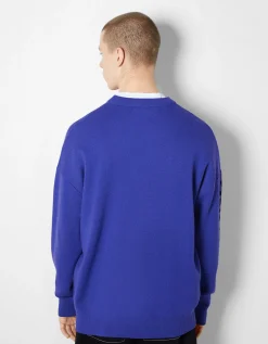 HOMME BERSHKA Pulls et gilets*Pull manches longues imprimé