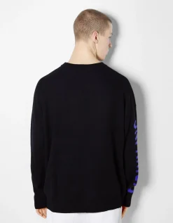 HOMME BERSHKA Pulls et gilets*Pull manches longues imprimé