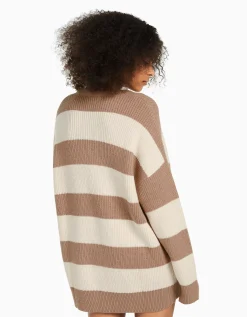 FEMME BERSHKA Maille*Pull rayé à col rond