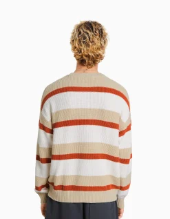 HOMME BERSHKA Vêtements*Pull rayures horizontales