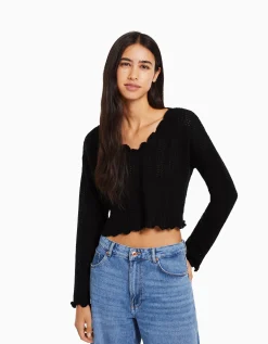 FEMME BERSHKA Maille*Pull rustique
