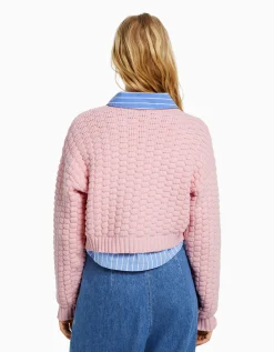 FEMME BERSHKA Maille*Pull texturé