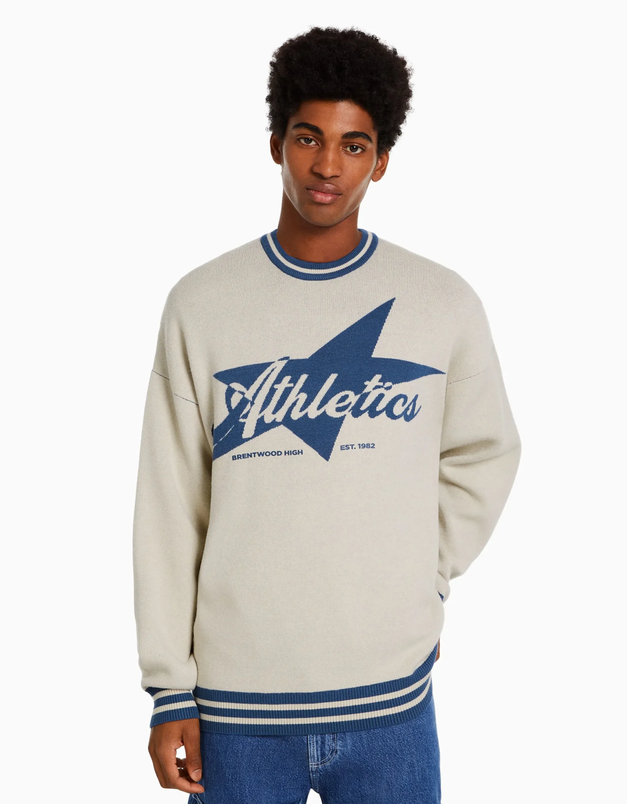HOMME BERSHKA Vêtements*Pull varsity