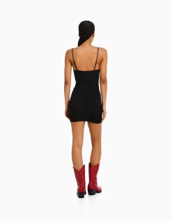 FEMME BERSHKA Vêtements*Robe froncée détail décolleté