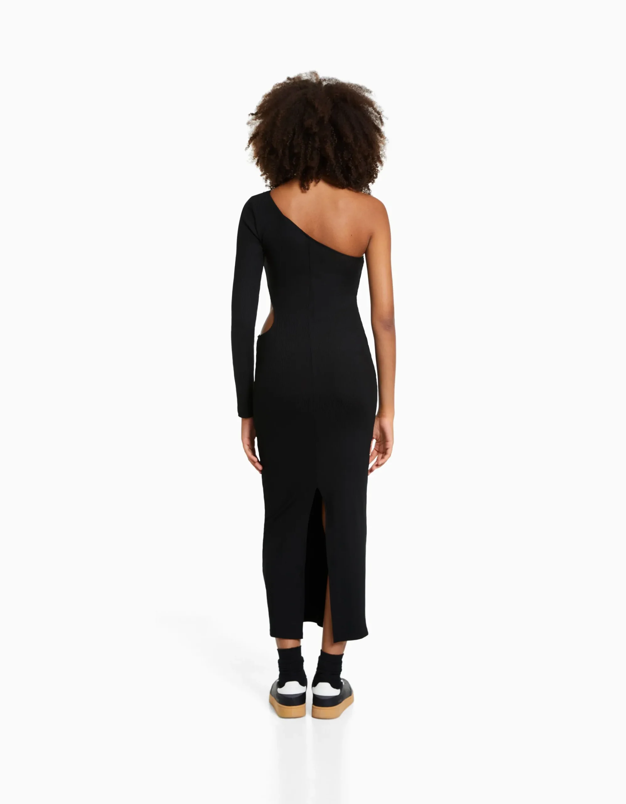 FEMME BERSHKA Vêtements*Robe longue asymétrique manches longues cut out