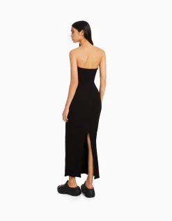 FEMME BERSHKA Vêtements*Robe longue bord-côte