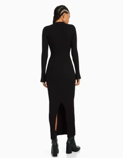 FEMME BERSHKA Robes*Robe longue col polo maille