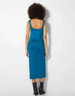 FEMME BERSHKA Robes*Robe midi moulante bretelles