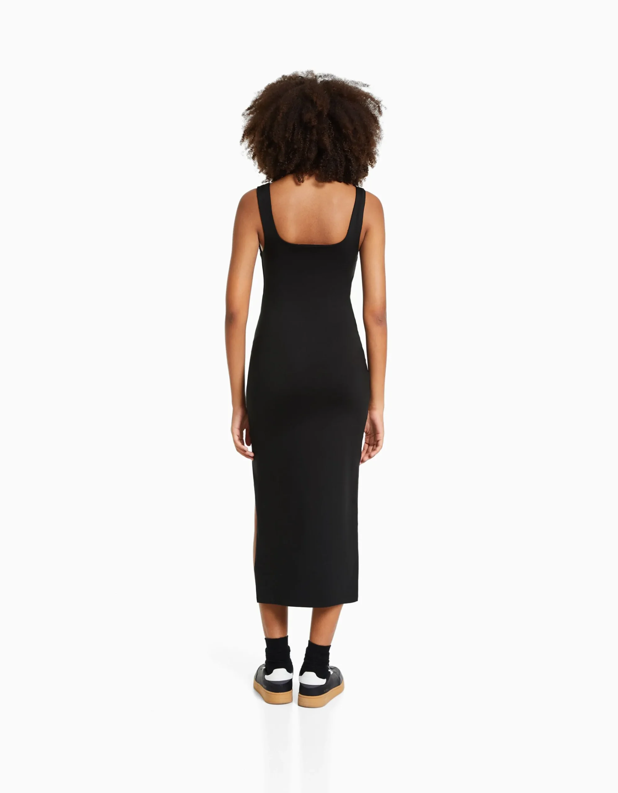 FEMME BERSHKA Vêtements*Robe midi moulante bretelles