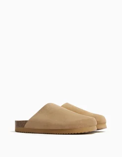 HOMME BERSHKA Chaussures habillées*Sabots CUIR homme