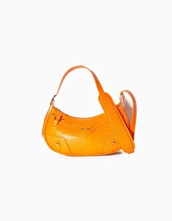 FEMME BERSHKA Similicuir*Sac anse similicuir rivets