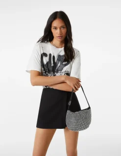 FEMME BERSHKA Party*Sac anse strass