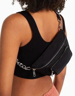FEMME BERSHKA Tout voir*Sac banane tissu fermetures Éclair