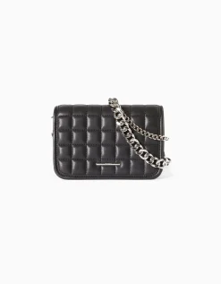 FEMME BERSHKA Similicuir*Sac matelassé chaîne